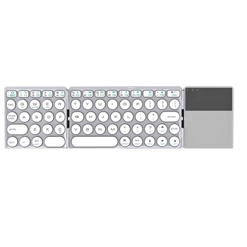 Portable Twice Folding Bluetooth Keyboard BT Wireless Foldable Touchpad Keypad for Windows/IOS/Android ipad Tablet
Portable Twice Folding Bluetooth Keyboard BT Wireless Foldable Touchpad Keypad for Windows/IOS/Android ipad Tablet