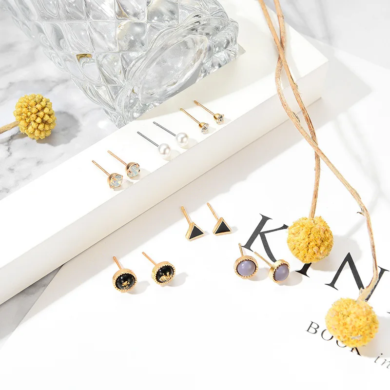 NJ Geometric Rectangular Stud Earrings Set For Woman 6 Pairs/Set Ladies Cute Earring Set For Party Birthday Gift Jewelry
NJ Geometric Rectangular Stud Earrings Set For Woman 6 Pairs/Set Ladies Cute Earring Set For Party Birthday Gift Jewelry