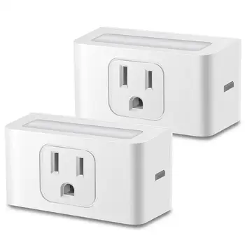 Smart WiFi Power Socket Plug Switch Home App Voice Control With LED Night Light