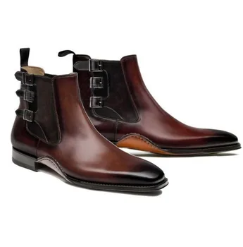 Handmade Pu Leather Mens Boots Winter Business Fashion Men Casual Buckle Strap Boots Walking Footwear Zapatos De Hombre 4M729
Handmade Pu Leather Mens Boots Winter Business Fashion Men Casual Buckle Strap Boots Walking Footwear Zapatos De Hombre 4M729