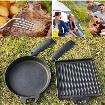 Cast Iron Frying Pan Outdoor Camping Pre-flavored Household Mini Non-stick Frying Pan For Cooking Oven For Cooking
Cast Iron Frying Pan Outdoor Camping Pre-flavored Household Mini Non-stick Frying Pan For Cooking Oven For Cooking