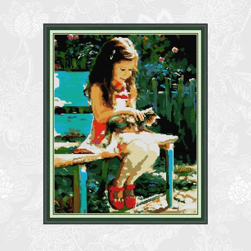 Joy sunday Girl and Cat Patterns Counted Printed on Canvas Cross Stitch Kit DIY Handwork Cross-Stitch Embroidery Needlework set
Joy sunday Girl and Cat Patterns Counted Printed on Canvas Cross Stitch Kit DIY Handwork Cross-Stitch Embroidery Needlework set