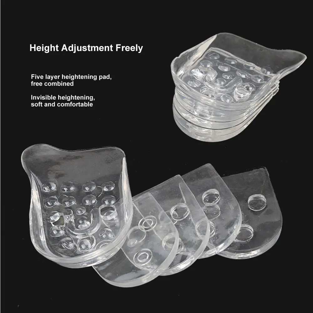 Transparent heightening insole five-layer adjustable detachable heightening invisible combination heightening pad
Transparent heightening insole five-layer adjustable detachable heightening invisible combination heightening pad