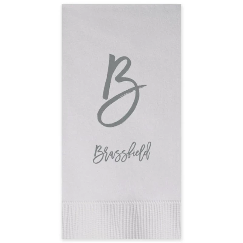 

50pcs Personalized Guest Towels Dinner Napkins Wedding Hostess Gift Monogram Monogrammed Custom Printed Paper Hand Towels