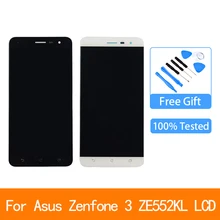 Ensemble écran tactile LCD, noir et blanc, pour Asus Zenfone 3 ZE552KL, avec coque avant en verre tactile, Z012DB Z012D=