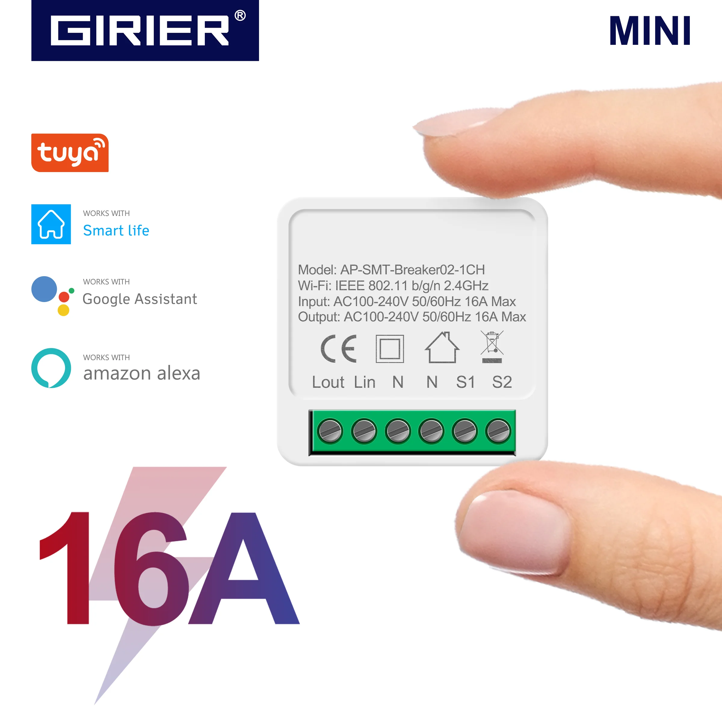 16A Mini Smart Wifi DIY Switch Supports 2 Way Control, Smart Home Universal Switch, Works with Alexa Google Home Smart Life App
16A Mini Smart Wifi DIY Switch Supports 2 Way Control, Smart Home Universal Switch, Works with Alexa Google Home Smart Life App