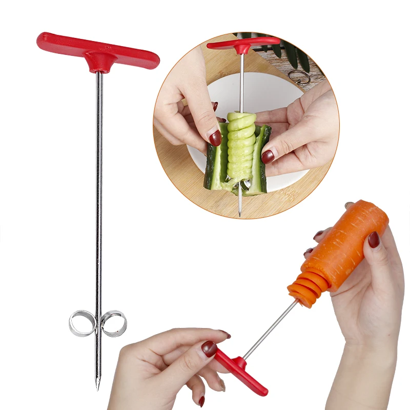 Vegetables Spiral Knife Carving Tool Potato Carrot Cucumber Salad Chopper Manual Spiral Screw Slicer Cutter Spiralizer
Vegetables Spiral Knife Carving Tool Potato Carrot Cucumber Salad Chopper Manual Spiral Screw Slicer Cutter Spiralizer