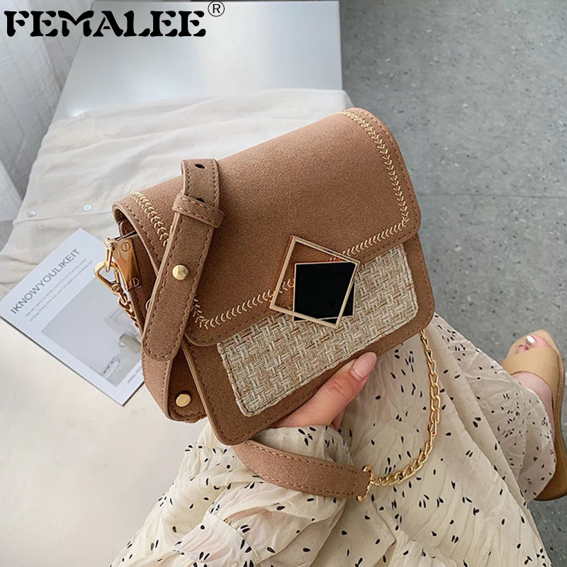 Contrast Square Twist Lock Women's Bag Female Trend Matte Lether Portable Chain Bags for Women Woolen Tweed Shoulder Messenger
Contrast Square Twist Lock Women's Bag Female Trend Matte Lether Portable Chain Bags for Women Woolen Tweed Shoulder Messenger