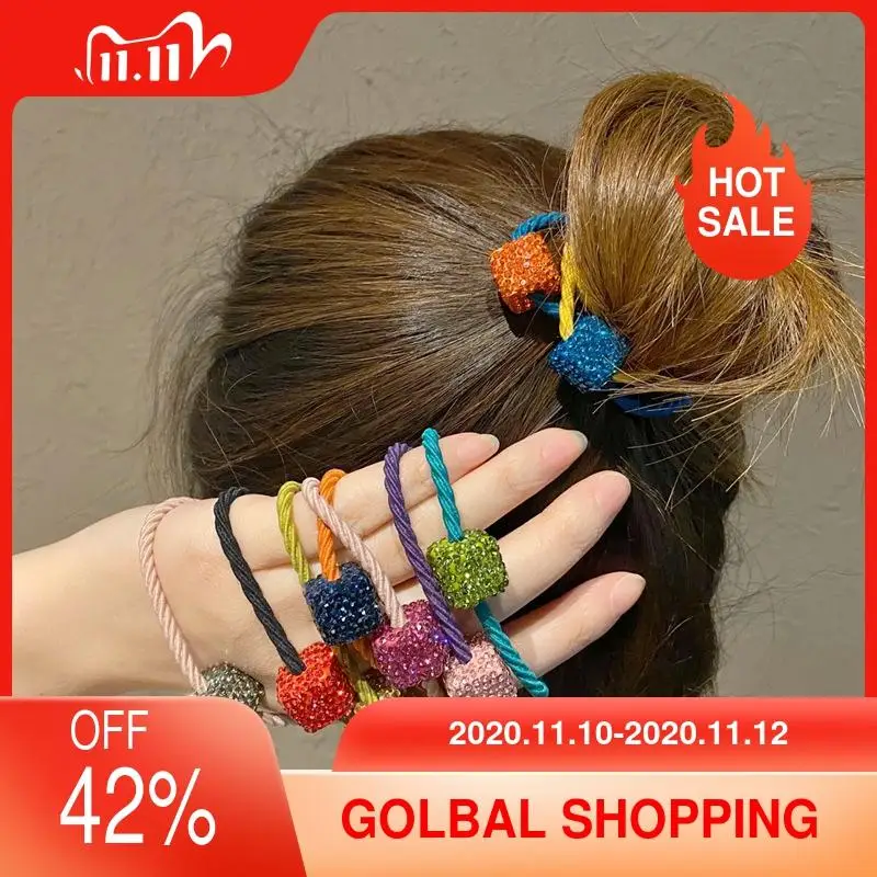 Shiny Crystal Girls Hair Rope Multicolor Nylon Elastic Bands For Kid Knotted Loop Women Ponytail Holder Headdress Accessories
Shiny Crystal Girls Hair Rope Multicolor Nylon Elastic Bands For Kid Knotted Loop Women Ponytail Holder Headdress Accessories