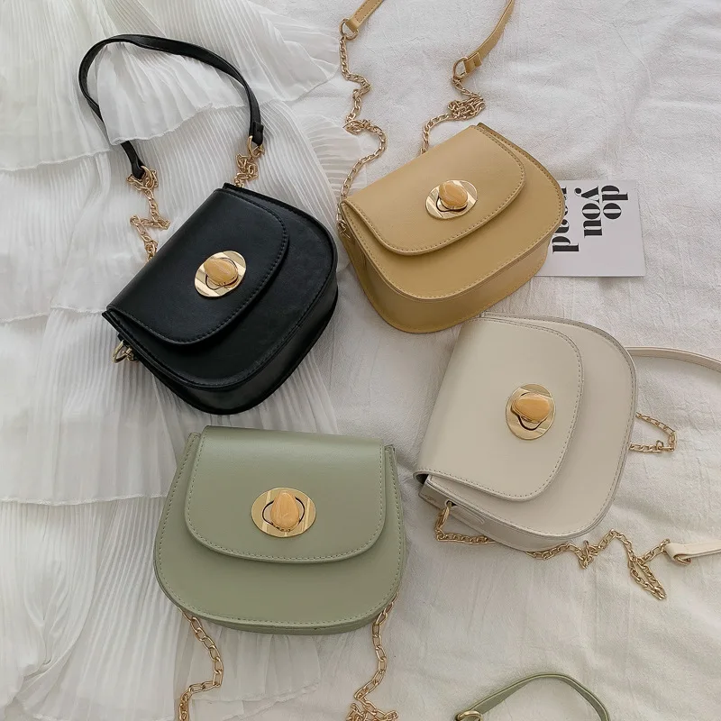 2019 New Style Online Celebrity Bag Women's Simple-Style Semi-Circular Saddle Bag Versatile Shoulder Bag with Chain
2019 New Style Online Celebrity Bag Women's Simple-Style Semi-Circular Saddle Bag Versatile Shoulder Bag with Chain