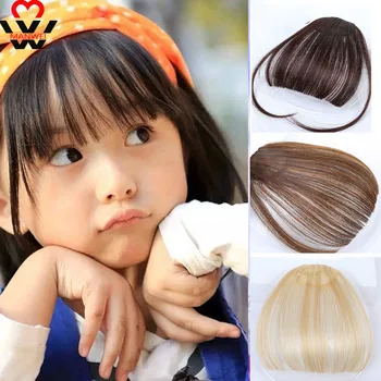 MANWEI Fake Long Blunt Bangs hair Clip-In Extension Fake Fringe Natural False hairpiece For child Clip In Bangs 
MANWEI Fake Long Blunt Bangs hair Clip-In Extension Fake Fringe Natural False hairpiece For child Clip In Bangs
