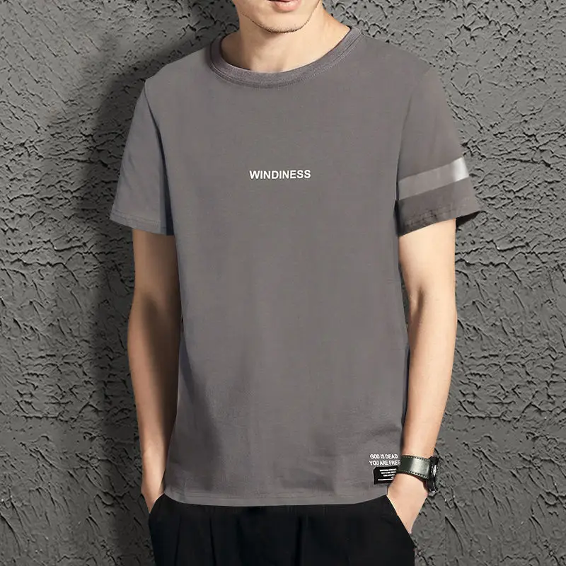2019 Summer New Style Short Sleeve T-shirt Men's Pure Cotton Short Sleeve Crew Neck Loose-Fit Reflective Half Sleeve T-shirt
2019 Summer New Style Short Sleeve T-shirt Men's Pure Cotton Short Sleeve Crew Neck Loose-Fit Reflective Half Sleeve T-shirt