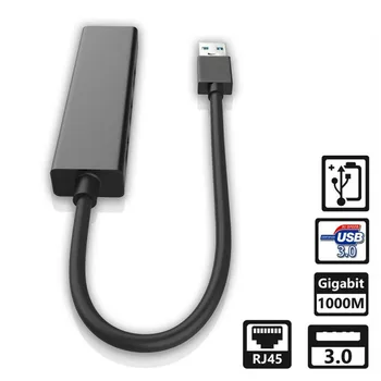 USB 3.0 Gigabit Ethernet Lan RJ45 1000Mbps Network Adapter with 3 Ports USB Hub For PC Laptop Computer 
USB 3.0 Gigabit Ethernet Lan RJ45 1000Mbps Network Adapter with 3 Ports USB Hub For PC Laptop Computer