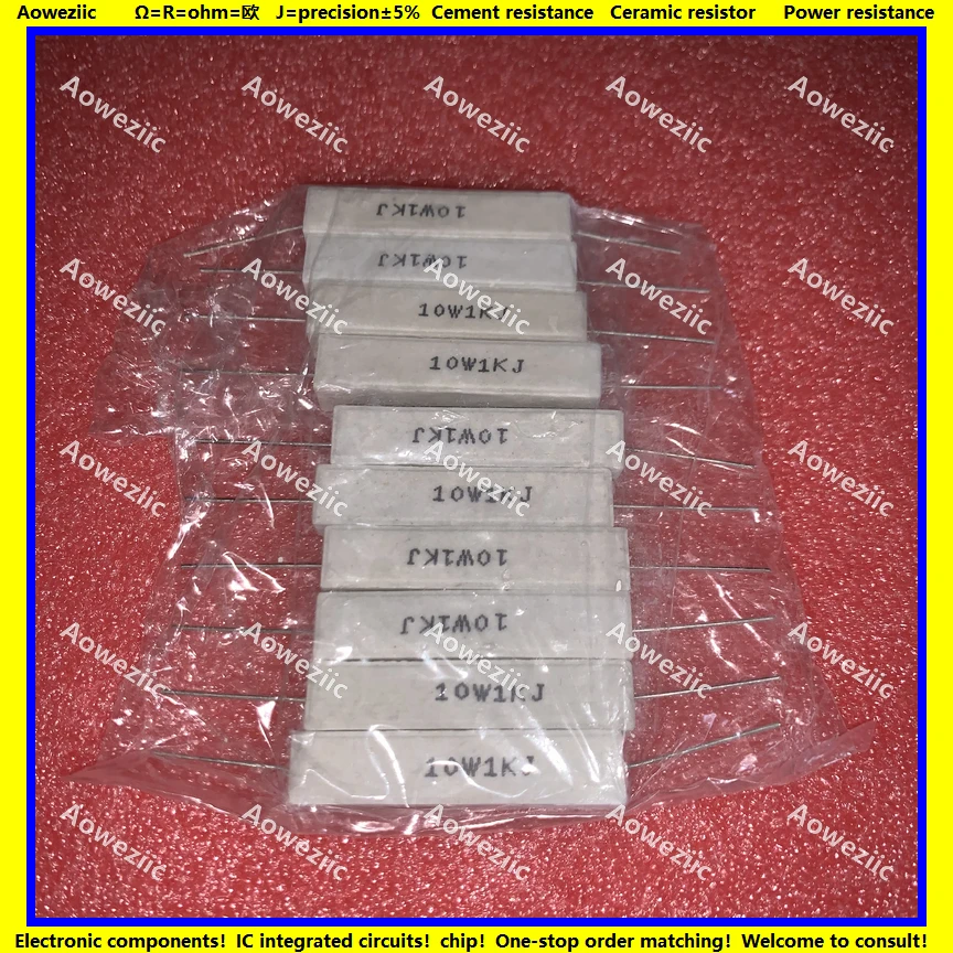 Горизонтальный цементный резистор RX27, 10 Вт, 1 кОм, 10W1KJ, 10W1K, 1000 Ом, 1000R, керамическое сопротивление, точность 5%, сопротивление мощности, 10 шт.
Горизонтальный цементный резистор RX27, 10 Вт, 1 кОм, 10W1KJ, 10W1K, 1000 Ом, 1000R, керамическое сопротивление, точность 5%, сопротивление мощности, 10 шт.