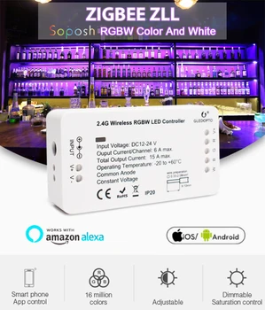 DC12-24V RGB + CCT / rgbw Zigbee smart LED strip Controller Voice control work with Echo plus smartThings ZIGBEE 3.0 HUB
DC12-24V RGB + CCT / rgbw Zigbee smart LED strip Controller Voice control work with Echo plus smartThings ZIGBEE 3.0 HUB