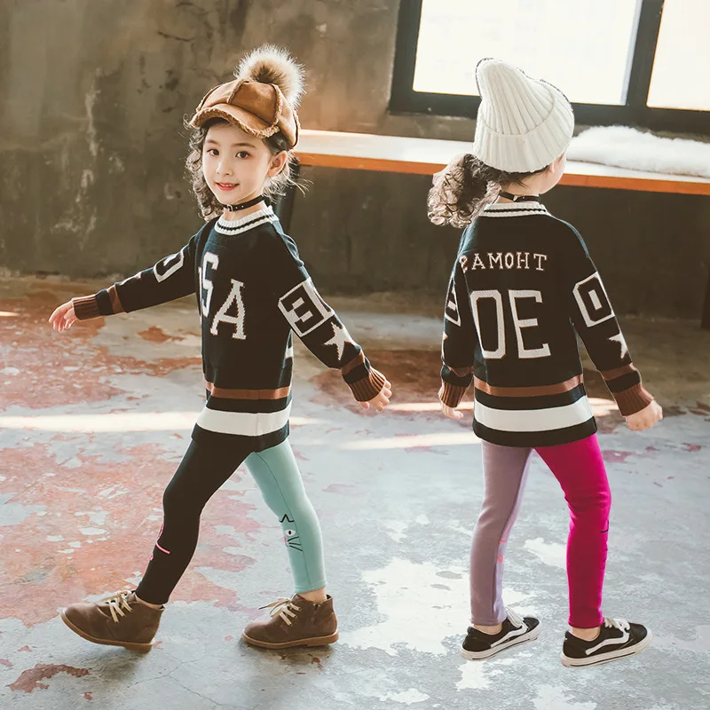 2019 Winter Korean-style Lettered Crew Neck Extra Coarse Wool Knitted GIRL'S Sweater Leggings Set Tops-Sell
2019 Winter Korean-style Lettered Crew Neck Extra Coarse Wool Knitted GIRL'S Sweater Leggings Set Tops-Sell