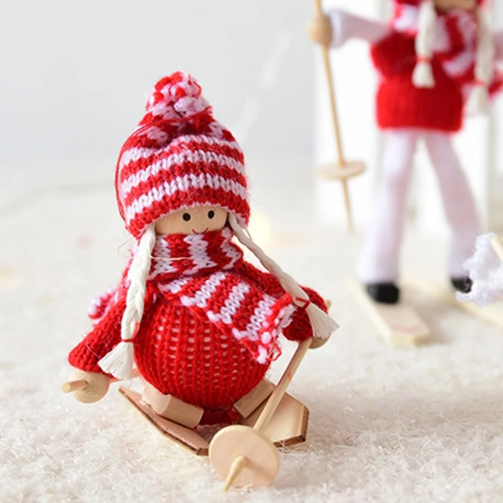 Wool Pendants Christmas Ski Doll Wooden Knitting Ornaments for Kid's Gift Home Crafts Xmas Tree Decor Home Festival Supplies
Wool Pendants Christmas Ski Doll Wooden Knitting Ornaments for Kid's Gift Home Crafts Xmas Tree Decor Home Festival Supplies