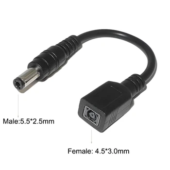 DC Power Adapter Cable Cord 5.5mm x 2.5mm Male Plug To 4.5mm x 3.0mm Female Jack Connector for Asus Lenovo Laptop Charger
DC Power Adapter Cable Cord 5.5mm x 2.5mm Male Plug To 4.5mm x 3.0mm Female Jack Connector for Asus Lenovo Laptop Charger