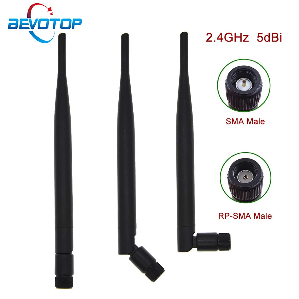 

50 sets/lot 2.4GHz 5dBi WIFI Antenna Aerial SMA RP-SMA Male connector wifi antenna for Wireless Router antennas +15cm IPEX Cable