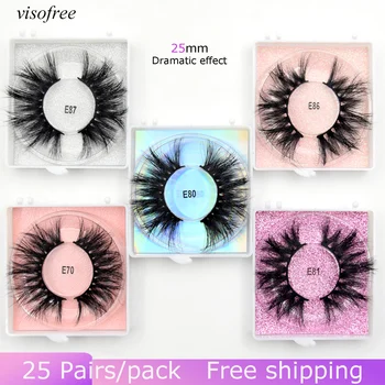 25 pairs/lot 25mm Lashes 3D Mink Eyelashes Handmade Dramatic Lashes Mink Full Volume False Eyelash Makeup cilios visofree lashes 
25 pairs/lot 25mm Lashes 3D Mink Eyelashes Handmade Dramatic Lashes Mink Full Volume False Eyelash Makeup cilios visofree lashes