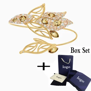 2020 Fashion Accessories SWA New GRACEFUL BLOOM CUFF Bracelet Brown Gold-Tone Leaves Element Decoration Female Romantic Gift
2020 Fashion Accessories SWA New GRACEFUL BLOOM CUFF Bracelet Brown Gold-Tone Leaves Element Decoration Female Romantic Gift