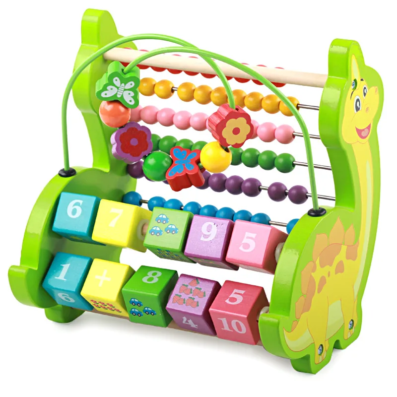 Wooden Toys Multi-functional Dinosaur Bead-stringing Toy Calculation Frame Children'S Educational Beaded Bracelet Early Educatio
Wooden Toys Multi-functional Dinosaur Bead-stringing Toy Calculation Frame Children'S Educational Beaded Bracelet Early Educatio