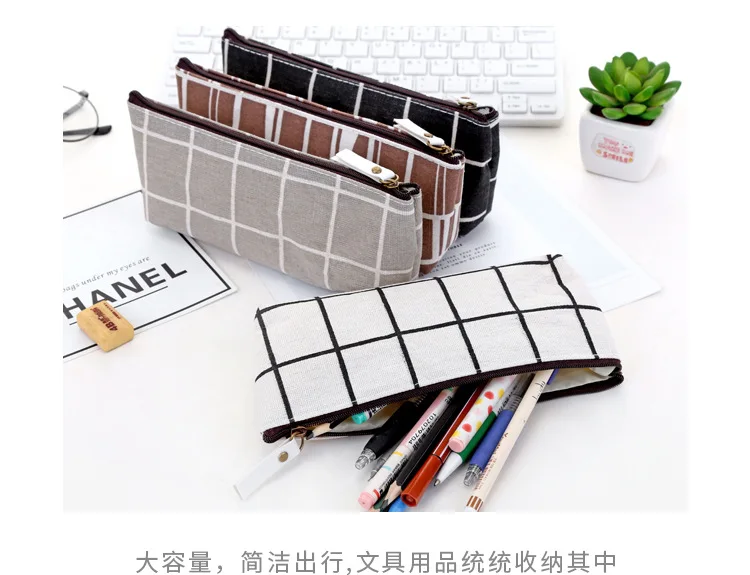 Canvas Pencil Case School Pencil Bag Simple Grid Writing Pencilcase Office Supplies Pen Bag Students Pencils
Canvas Pencil Case School Pencil Bag Simple Grid Writing Pencilcase Office Supplies Pen Bag Students Pencils
