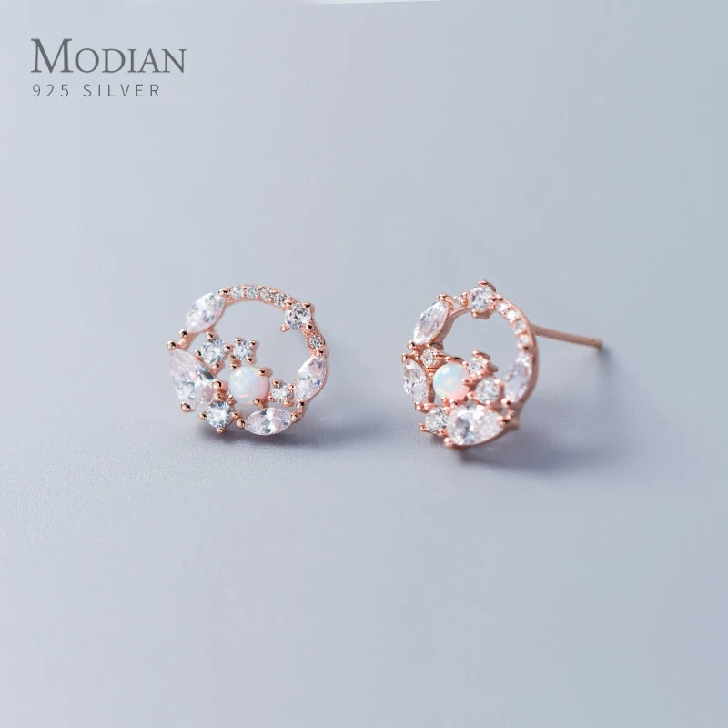 Modian Fashion 925 Strling Sliver Sparkling Zircon Round Circle Stud Earring for Women Luxury Wedding Ear Pin Fine Jewelry Gift
Modian Fashion 925 Strling Sliver Sparkling Zircon Round Circle Stud Earring for Women Luxury Wedding Ear Pin Fine Jewelry Gift