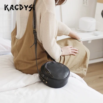Real Cowhide Leather Soft Vintage Women Shoulder Bag Literary Sweet Girls Small Round Bag Modern Stylish Crossbody Messenger Bag
Real Cowhide Leather Soft Vintage Women Shoulder Bag Literary Sweet Girls Small Round Bag Modern Stylish Crossbody Messenger Bag