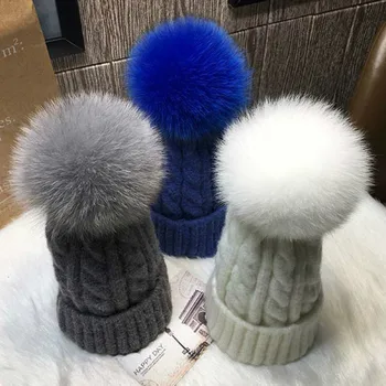 Winter warmth real natural fox plush ball knitted hat ladies striped skeleton ski skull peas removable fur ball cap wholesale
Winter warmth real natural fox plush ball knitted hat ladies striped skeleton ski skull peas removable fur ball cap wholesale