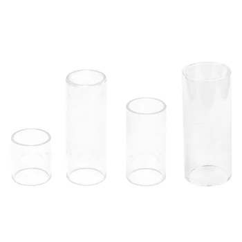 4PCS Transparent Acoustic Electric Guitar Finger String Slide Bottleneck Guitar Finger Protection Slip Slides Glass Slider