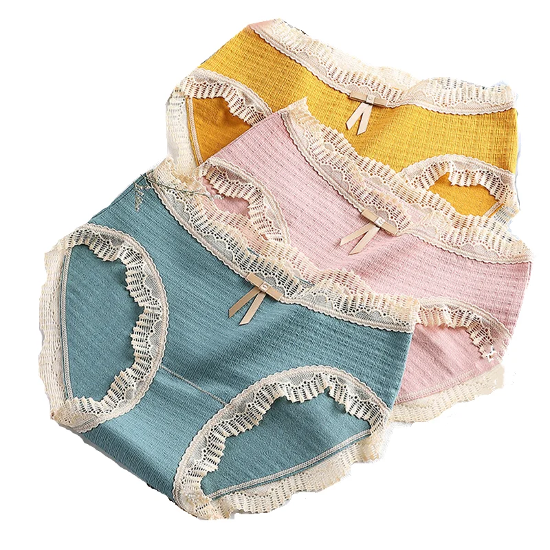 Pure Cotton Mid Waist Women's Panties Sexy Lace Breathable Hip Raising Underwear Crotch Antibacterial Briefs
Pure Cotton Mid Waist Women's Panties Sexy Lace Breathable Hip Raising Underwear Crotch Antibacterial Briefs