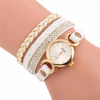 Express hot style Korean leather bracelet watch is hot seller in the United States hydro-drill quartz watch women's wrist watch
Express hot style Korean leather bracelet watch is hot seller in the United States hydro-drill quartz watch women's wrist watch