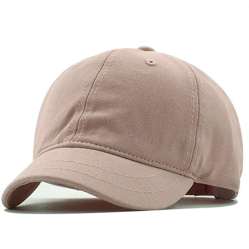 

Women Man Baseball Cap Men Summer Thin Fabric cotton Sun Hat Girl Male Short Peaked Snapback Hats 55-60cm