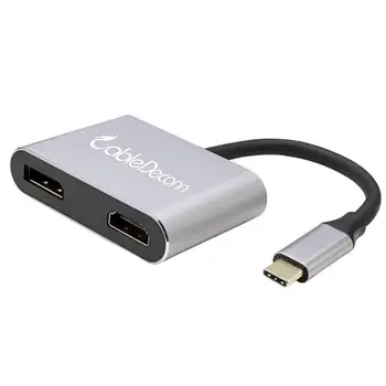 Cabledeconn F0308 2 in 1 Type-C Male to 4K HDMI/DP Female USB-C Converter
Cabledeconn F0308 2 in 1 Type-C Male to 4K HDMI/DP Female USB-C Converter