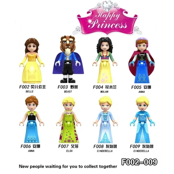8Pcs/set LEGO Princess Beast Mulan Anna Aisha Cinderella Building Blocks Compatible LEGO Figures Toys For Children Gifts 
8Pcs/set LEGO Princess Beast Mulan Anna Aisha Cinderella Building Blocks Compatible LEGO Figures Toys For Children Gifts