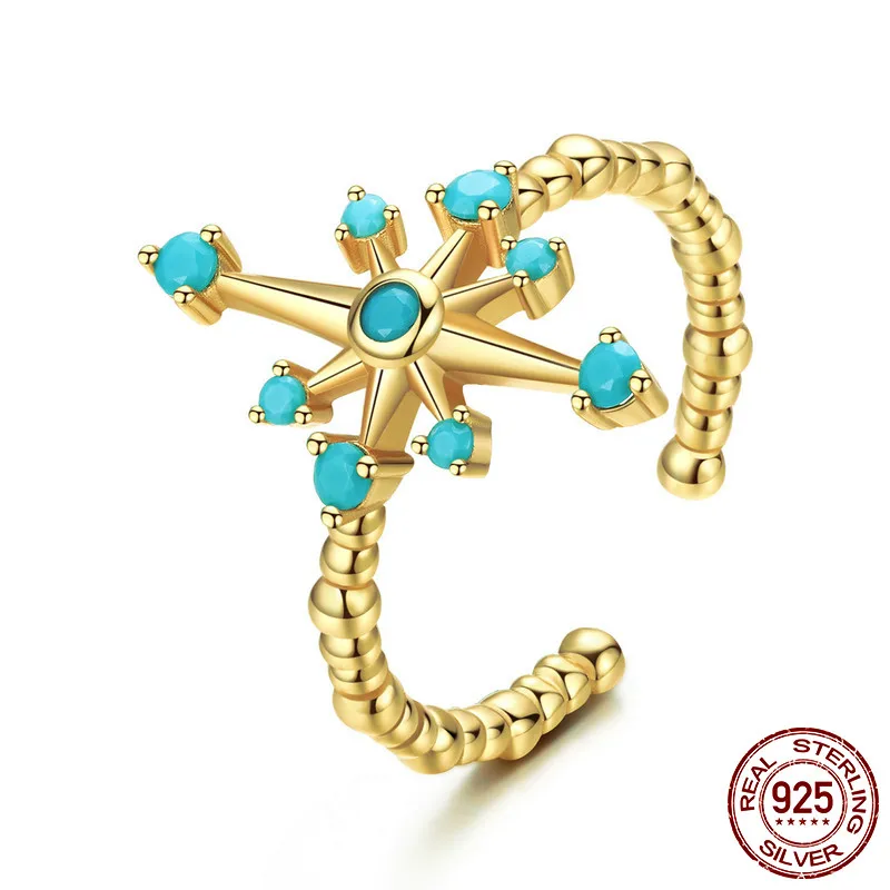 MYBEBOA Boho Blue Star Adjustable Finger Rings for Women Original Design Gold Color Sterling Silver 925 Fashion Jewelry
MYBEBOA Boho Blue Star Adjustable Finger Rings for Women Original Design Gold Color Sterling Silver 925 Fashion Jewelry