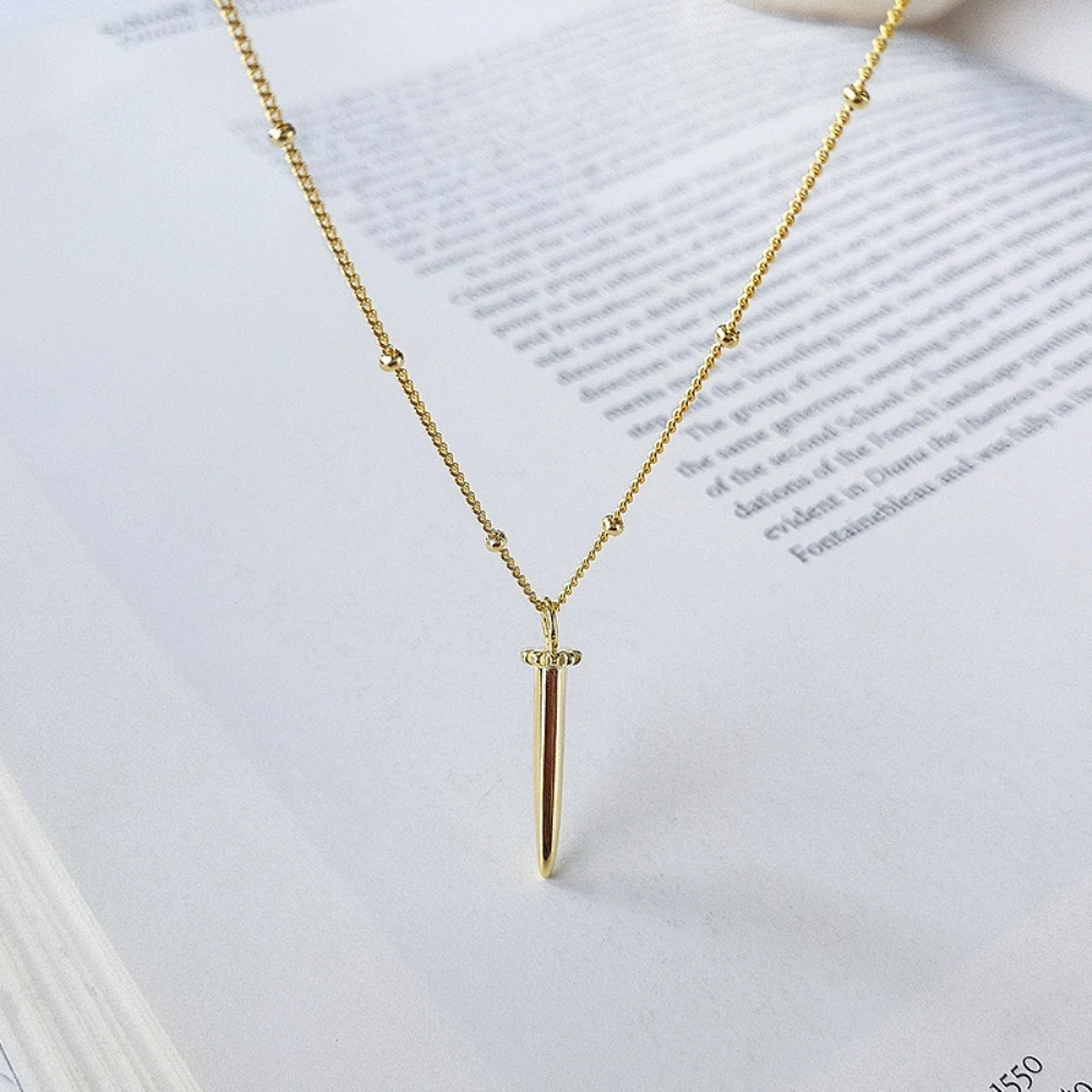Women Trendy 925 Sterling Silver Golden Bullet Pendant Necklace Jewelry Gift With Satellite Chain Necklace Summer 2019
Women Trendy 925 Sterling Silver Golden Bullet Pendant Necklace Jewelry Gift With Satellite Chain Necklace Summer 2019