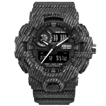 Smael Simaier Outdoors Cowboy Cloth Motion Waterproof Double Display Man Wrist Watch More Function Electronics Wrist
Smael Simaier Outdoors Cowboy Cloth Motion Waterproof Double Display Man Wrist Watch More Function Electronics Wrist