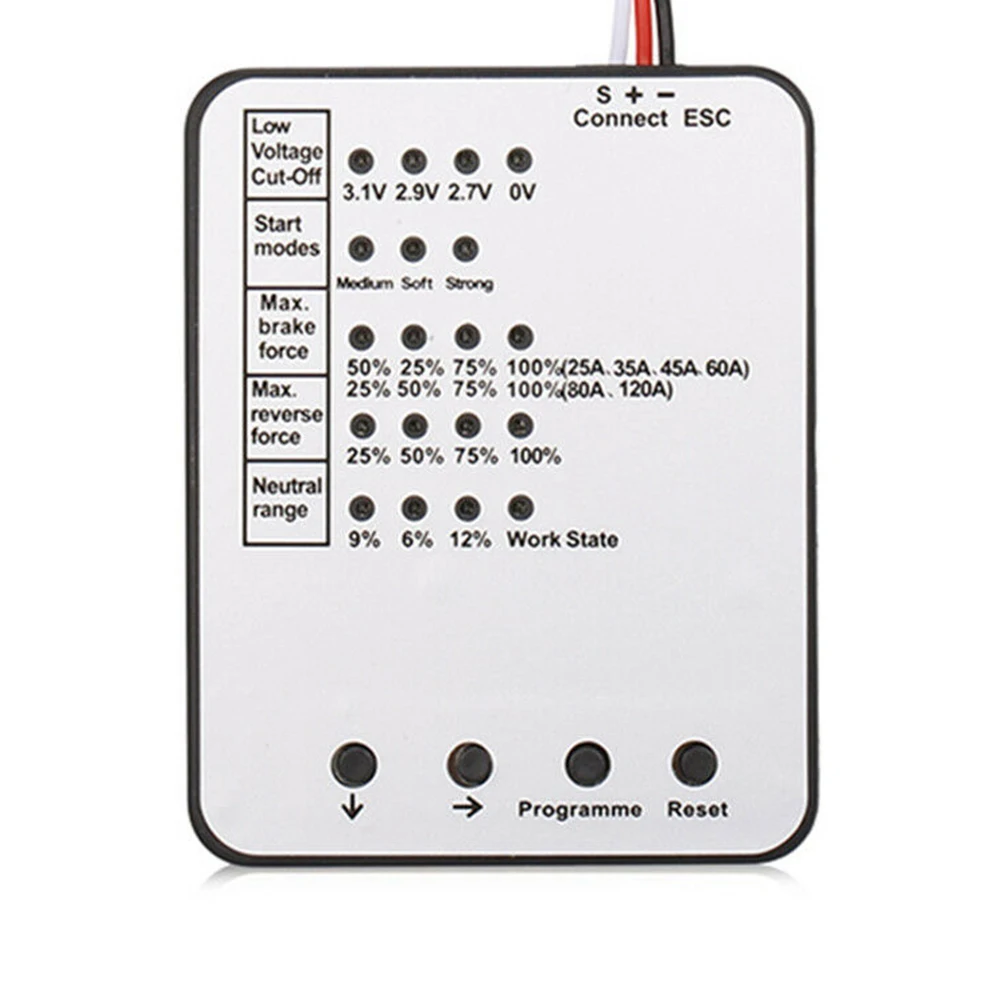 LED Program card RC Car Electronic Speed Programmer Controller 25/35/45/60A Motor Replacement
LED Program card RC Car Electronic Speed Programmer Controller 25/35/45/60A Motor Replacement