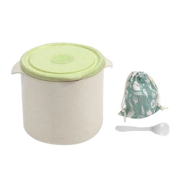 Portable Wheat Straw Soup Box Microwave Lunch Box for Kids Round Soup Container Portable Picnic Food Storage
Portable Wheat Straw Soup Box Microwave Lunch Box for Kids Round Soup Container Portable Picnic Food Storage