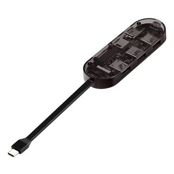 7 in 1 USB C HUB, the Interface Is Type-C + HDMI + USB 3.0 + 2XUSB 2.0 + 2XCard Reader, for PC Laptop 
7 in 1 USB C HUB, the Interface Is Type-C + HDMI + USB 3.0 + 2XUSB 2.0 + 2XCard Reader, for PC Laptop