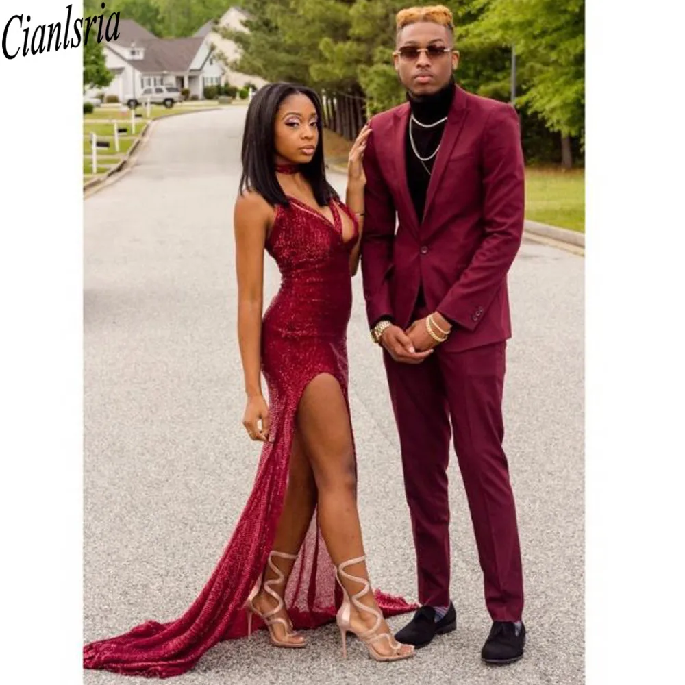 

Burgundy Wedding Tuxedo Men Blazers Banquet Party Prom Ball Slim Fit Groom Jackets Peaked Lapel Stage Costume Nightclub Suit