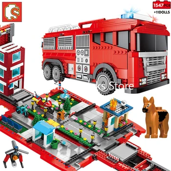Sembo Block Constructor Fit Lego 1547PCS Urban Red City Fire Truck Deform Street View Creative Model Building Blocks Toys 603063
Sembo Block Constructor Fit Lego 1547PCS Urban Red City Fire Truck Deform Street View Creative Model Building Blocks Toys 603063