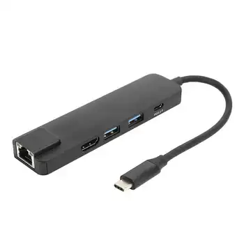 5-in-1 Docking Station Function Converter Type-C to HDMI with Network Card Interface Type-C HUB internal computer
5-in-1 Docking Station Function Converter Type-C to HDMI with Network Card Interface Type-C HUB internal computer