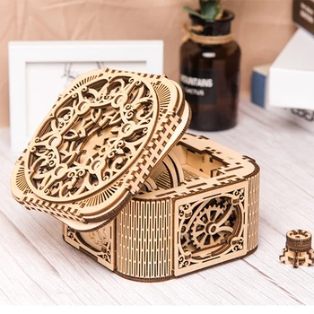 Jewelry Gem Collection Box Wooden Puzzle Mechanical Toy Assembled Model Building Kits Tool Treasure Storage Box
Jewelry Gem Collection Box Wooden Puzzle Mechanical Toy Assembled Model Building Kits Tool Treasure Storage Box