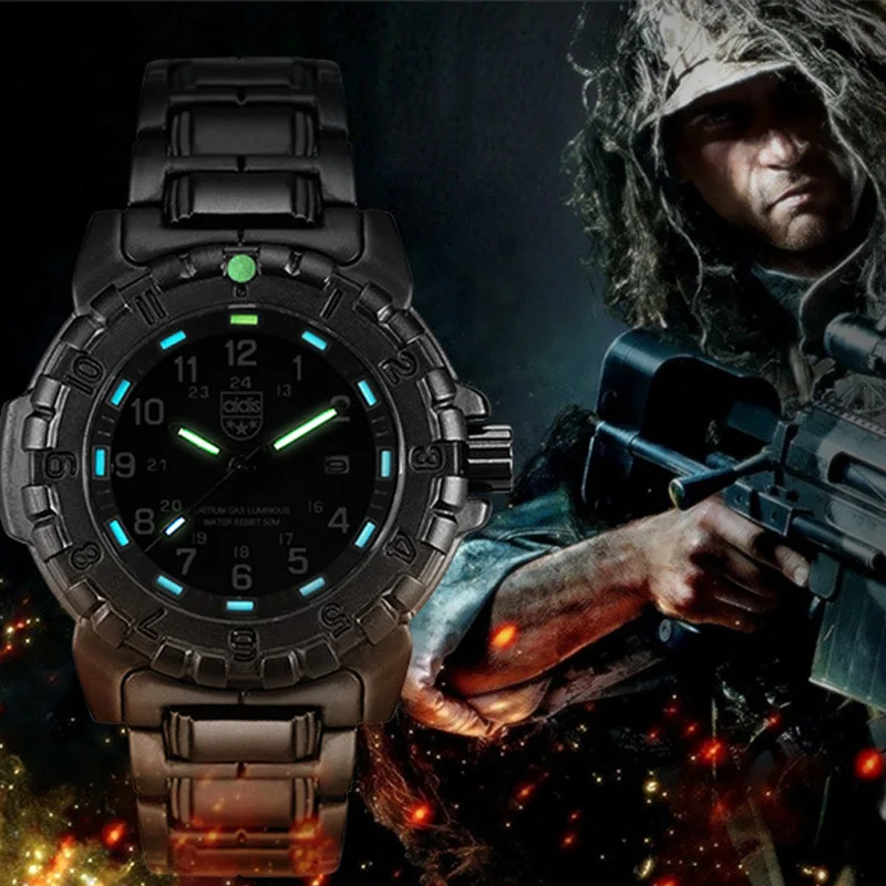 Outdoor Sports Watch Waterproof Field Operations Watch through Tritium Gas Night Light Night Vision Multi-functional Watch
Outdoor Sports Watch Waterproof Field Operations Watch through Tritium Gas Night Light Night Vision Multi-functional Watch