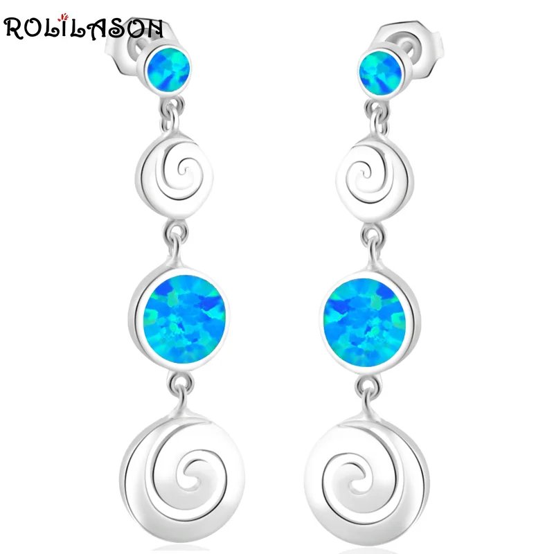 Desinger Round style Huge Wholesale & Retail Blue Fire Opal Silver Drop Earrings Fashion Jewelry OE113 
Desinger Round style Huge Wholesale & Retail Blue Fire Opal Silver Drop Earrings Fashion Jewelry OE113