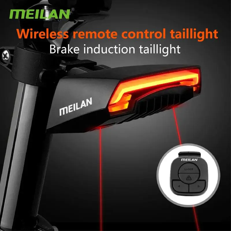 Meilan X5 Bike Brake Light Version Bicycle Wireless Remote Control Turning Laser Light Flash Safety Rear Turn Led Tail Lamp
Meilan X5 Bike Brake Light Version Bicycle Wireless Remote Control Turning Laser Light Flash Safety Rear Turn Led Tail Lamp