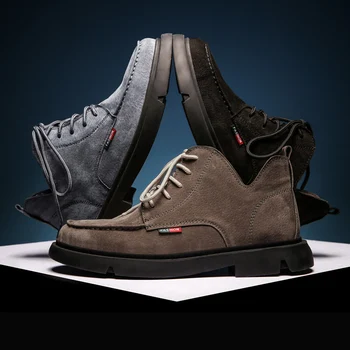 New Men Boots Ankle Boots Fashion Men's Male Brand Leather Quality Slip Ons Motorcycle Man Warm Free shipping 2019
New Men Boots Ankle Boots Fashion Men's Male Brand Leather Quality Slip Ons Motorcycle Man Warm Free shipping 2019